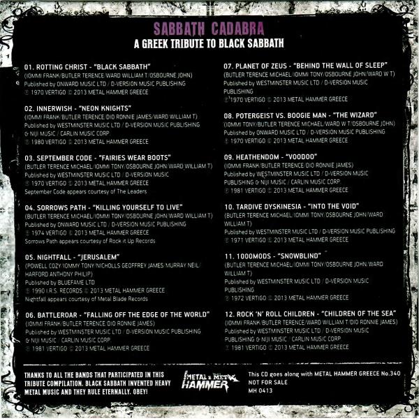 Various Artists - Sabbath Cadabra: A Greek Tribute To Black Sabbath
